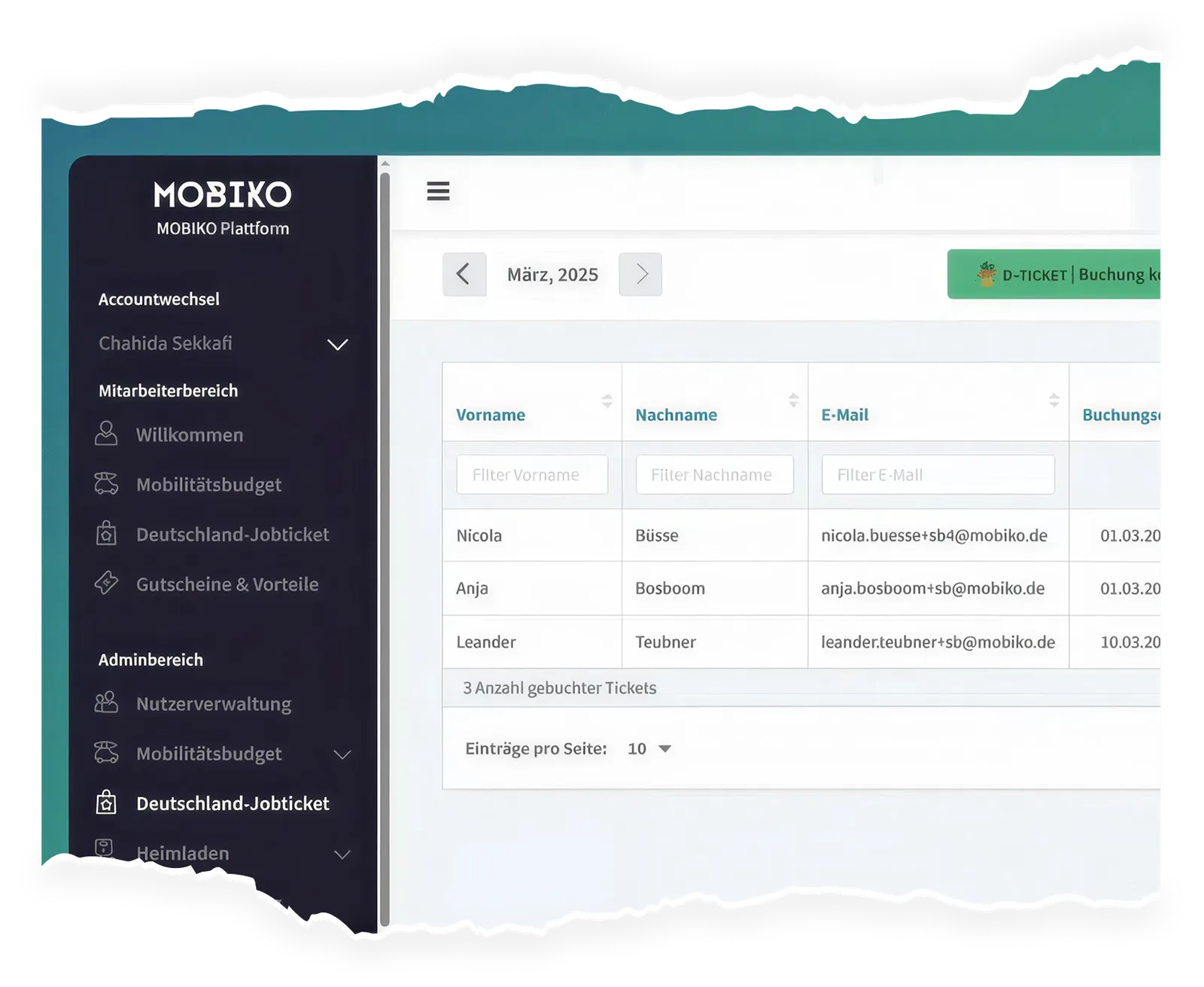 Mobiko — Plattform für betriebliche Mobilitätsbudgets